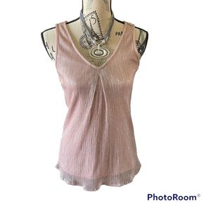Ricki’s Pink Shiny Dressy Top size XS fits S